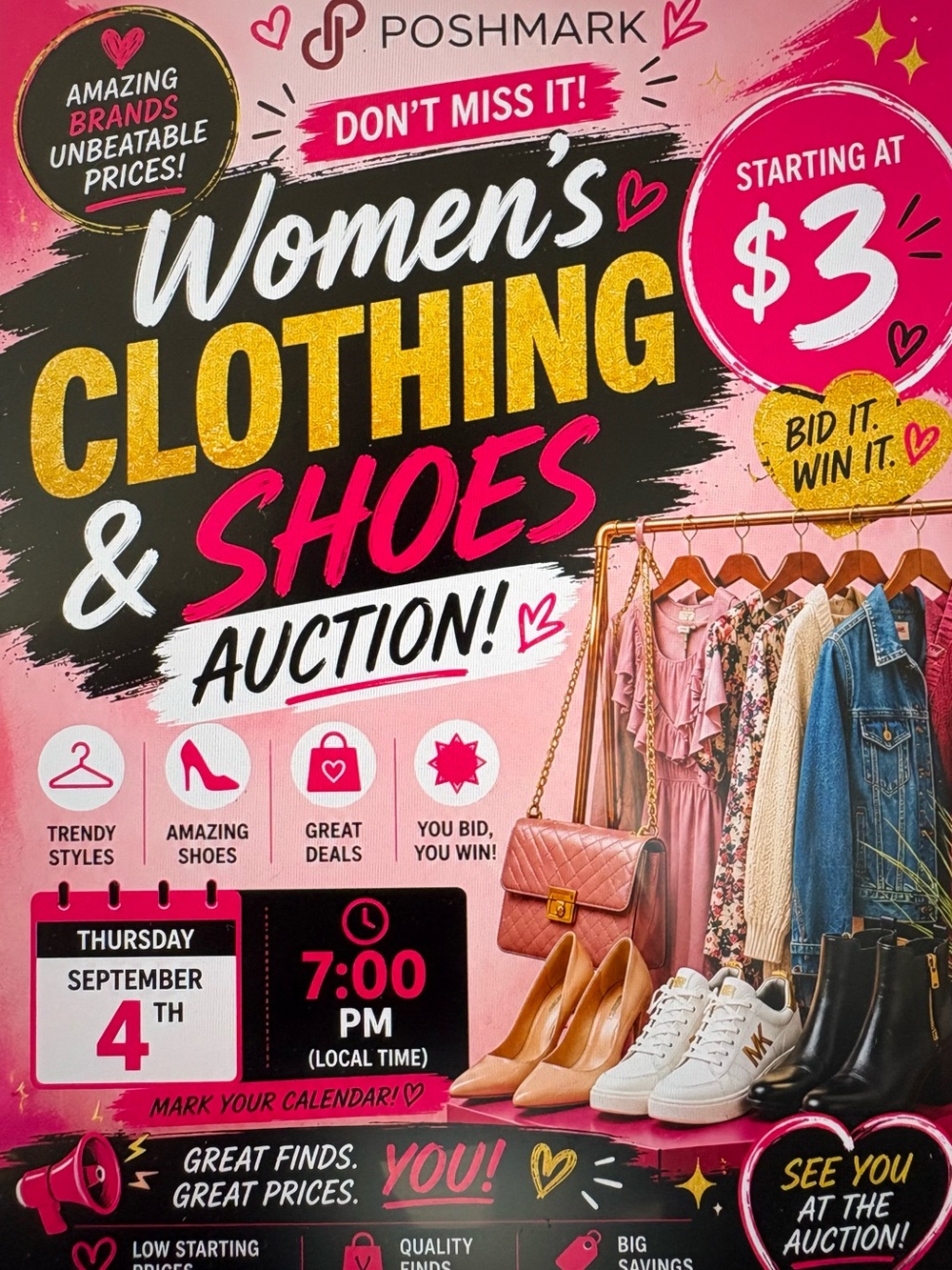 Women clothing auctions $3